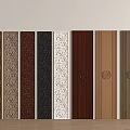 New Chinese-style Solid Wood Carved Wall Panel Xiangyun Pattern Panel 3d model