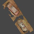 Abandoned cars. 3d model