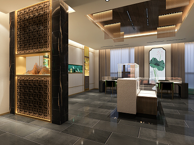 New Chinese Jewelry Store 3d model