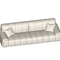 Modern Multiplayer Sofa In-line Sofa 3d model