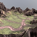 Terrain Corrosive Terrain Mountains 3d model