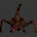 3D Rendered Red Dragon with Open Mouth Sharp Teeth and Wings Lying on Smooth Surface