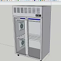 Open Display Cabinet With Double Glass Doors Stainless Steel And Digital