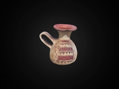 Old clay pot 3d model