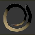 Curved Bone Shaped Object With Light Beige Surface And Dark Roasted Edges