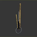 Everyday Use Keychain With Golden Silver Keys And Black Holder For Daily Essentials