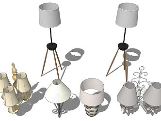 Jane European lamps combined decorative lamp wall lamp table lamp floor lamp 3d model