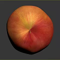 Fresh Red Apple With Shiny Surface On Black Background And Reflection