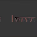 Three Red Metal Support Frames With Curved Design And Triangular Structures