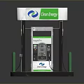 Clean Energy Fueling Station Pump Featuring Green Design And Brand Logo