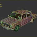 Scrap cars, scrap cars, doomsday cars, self-made cars, self-made armed cars, waste car tools 3d model