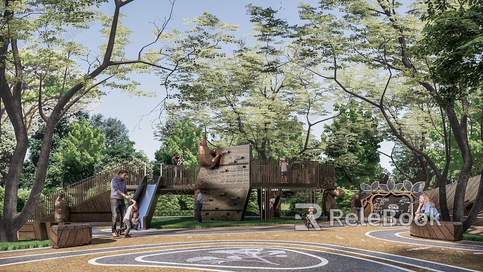 Modern Park Forest Ecological Park model