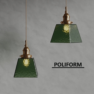 poliform modern chandelier glass chandelier 3d model