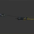 Car Suspension Components Featuring Yellow Black Shock Absorbers And Blue Parts