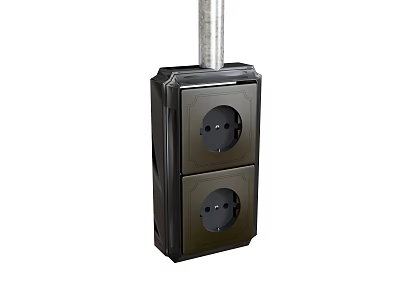 Durable Outdoor Double Socket Electrical Accessory For Home Daily Use Appliances 3d model