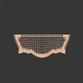 Elegant Green Dresser With Carved Details Gold Top And Drawers Design