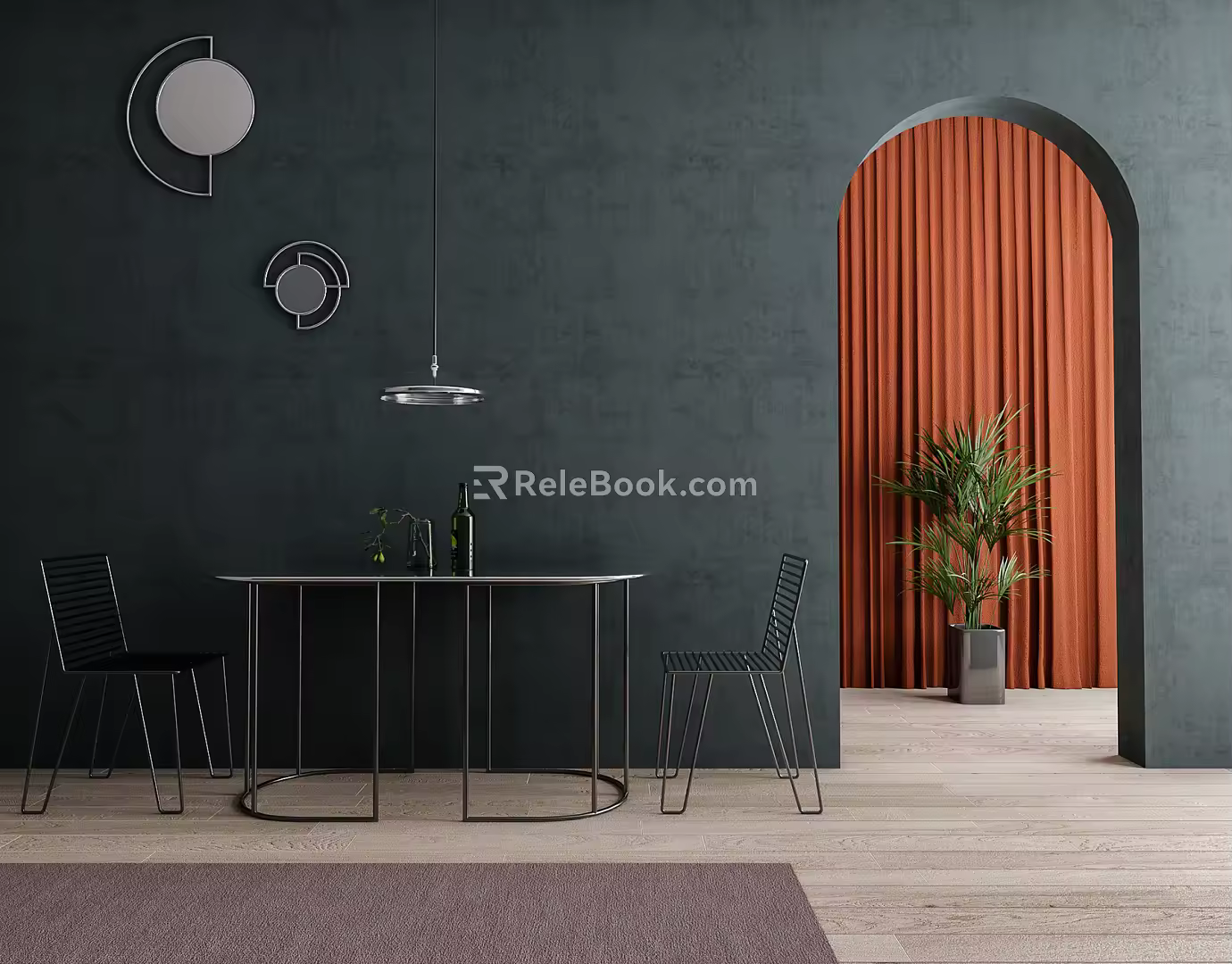 Modern Dining Table and Chair Combination Dining Table and Chair 3d model