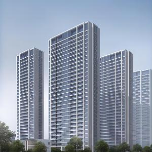 High-rise residential buildings in modern residential areas 3d model