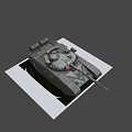 Virtual game tank 3d model