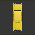 Shiny Yellow Classic Car With Retro Design Chrome Accents And White Wall Tires