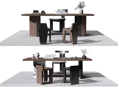 Middle Style Desk 3d model