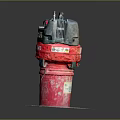 Type 150 Pneumatic Equipment Placed On Red Bucket With White Base Plate