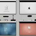 Modern projector screen combination 3d model
