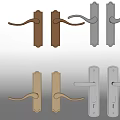 Assorted Door Handles with Classic and Modern Designs in Gold and Silver Finishes for Home