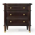 Elegant Entryway Cabinet And Side Cabinet With Dark Brown Finish Golden Knobs And Sturdy Legs