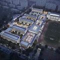 Modern School Architecture Primary School 3d model