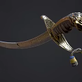 Traditional Japanese Katana Weapon With Black Scabbard Gold Accents Sharp Blade And Ornate Handle