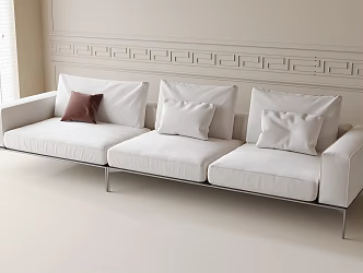 Modern Multi-Person Sofa Three-Person Sofa 3d model