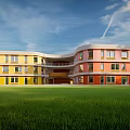 Modern Kindergarten Architecture Kindergarten Sales Office Architecture Commercial Architecture Exhibition Art Gallery Architecture 3d model