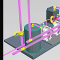 Boiler system 3d model