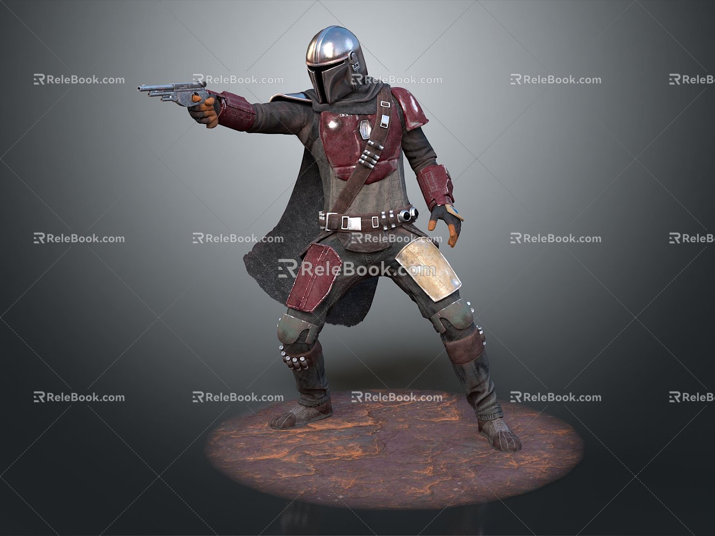 Modern Game Character Mandalorian Star Wars Character Star Wars Heroes Space Warrior model