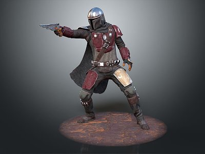 Modern Game Character Mandalorian Star Wars Character Star Wars Heroes Space Warrior 3d model