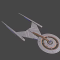 Detailed Star Trek Enterprise Spaceship 3D Model With Futuristic Design Render