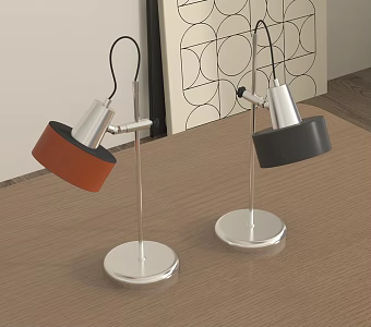 Nordic Middle Ancient Table Lamp Vintage Table Lamp Stainless Steel Metal Table Lamp 3d model
