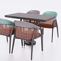 Modern Dining Table and Chair Combination Dining Table and Chair 3d model