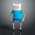 Cartoon Game And Movie Character With White Hat Blue Shirt Green Backpack And Smiling Face