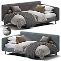 Modern Kids Bed With Soft Mattress Multiple Pillows And Cozy Blanket Design