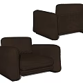 Modern Single Sofa Leather Single Sofa 3d model