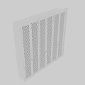 Modern White Chest of Drawers With Perforated Panel Design And Vertical Drawers