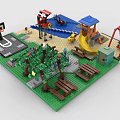 LEGO toy blocks park children's playground 3d model