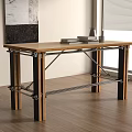 Modern Middle Ancient Desk Computer Table Dining Table Aluminum Table Ocean Board Table 3d model