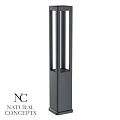 Modern Outdoor Post Light with Black Vertical Design for Garden Exterior
