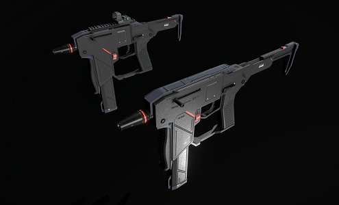 Sci-fi submachine gun 3d model