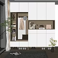 Simple Shoe Cabinet Coat Cabinet Storage Cabinet Multi-function Cabinet 3d model