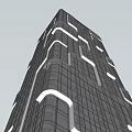 Modern High Rise Office Building With Glass Curtain Wall Exterior Design