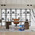 Modern study 3d model